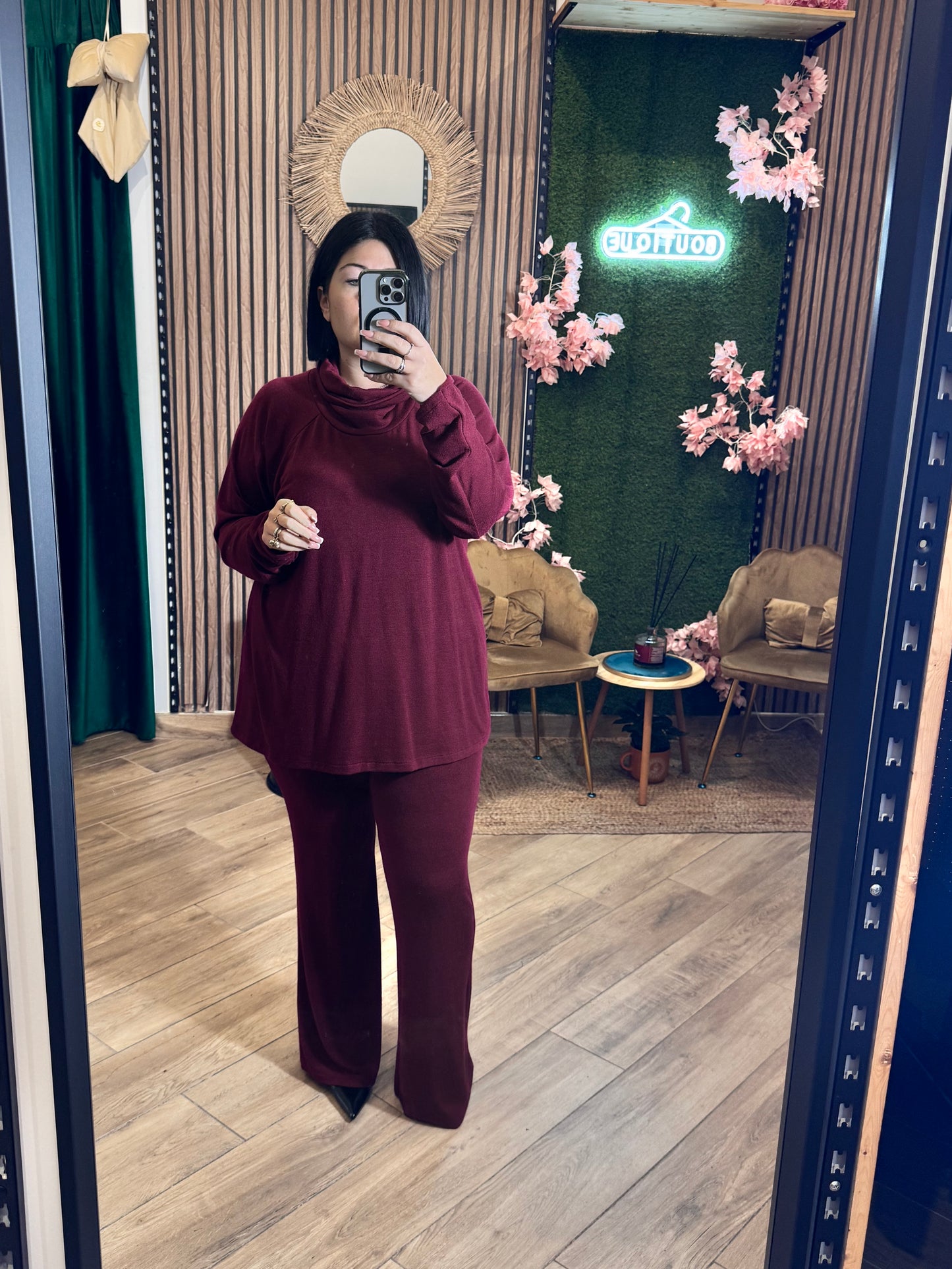 Tuta lana collo alto