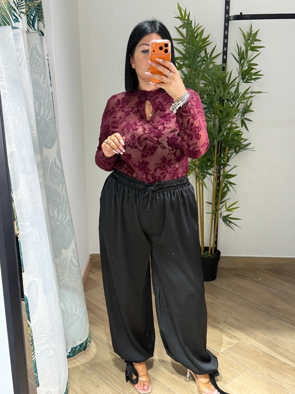 Pantalone Raso con fiocco