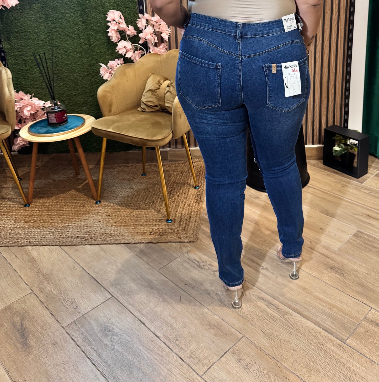 Jeans stretto brilla