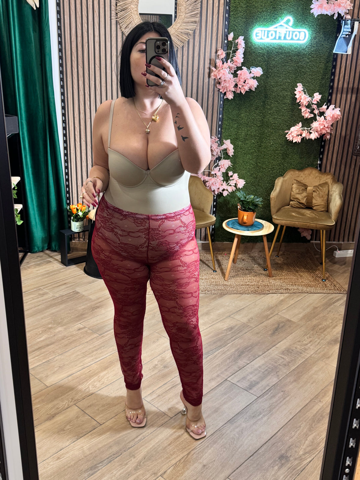 Leggins merlettato