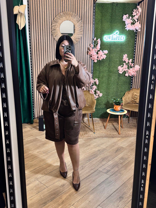 Giubbotto imbottito pelle