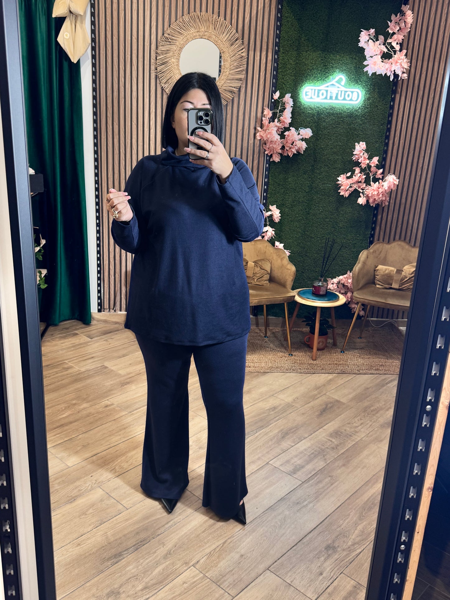 Tuta lana collo alto