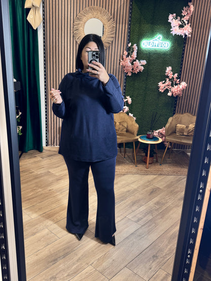 Tuta lana collo alto