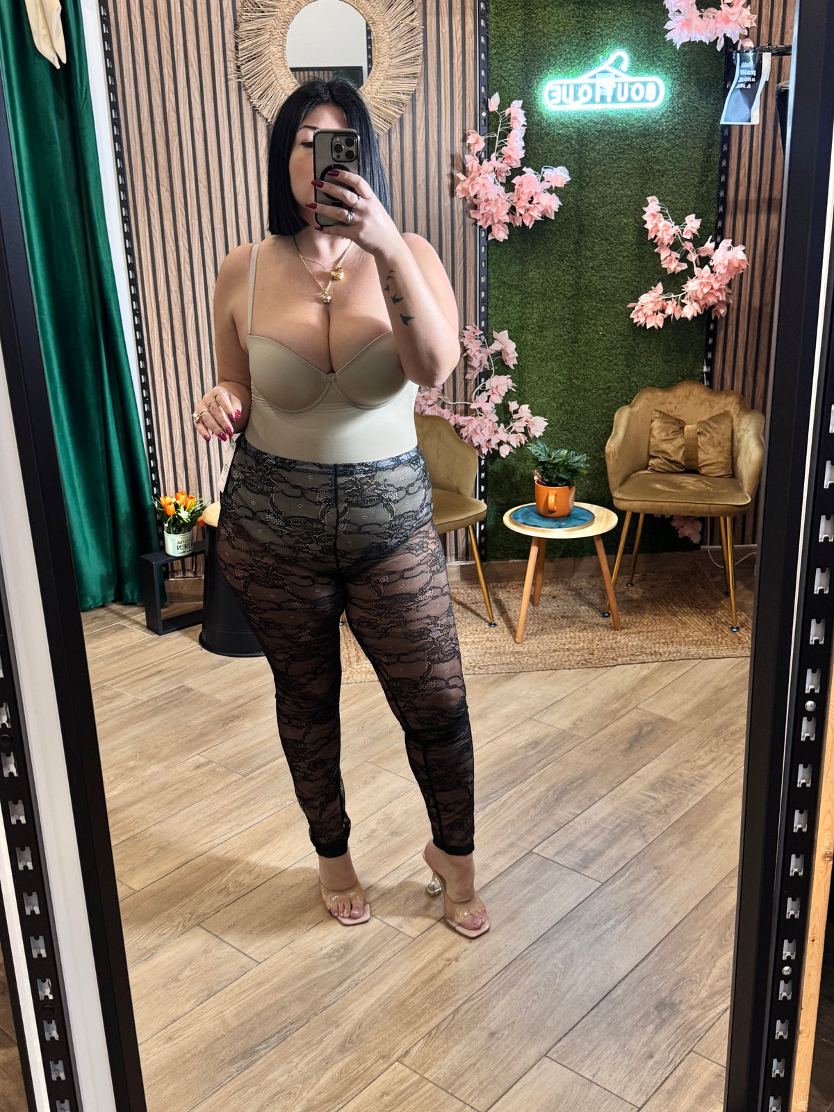 Leggins merlettato
