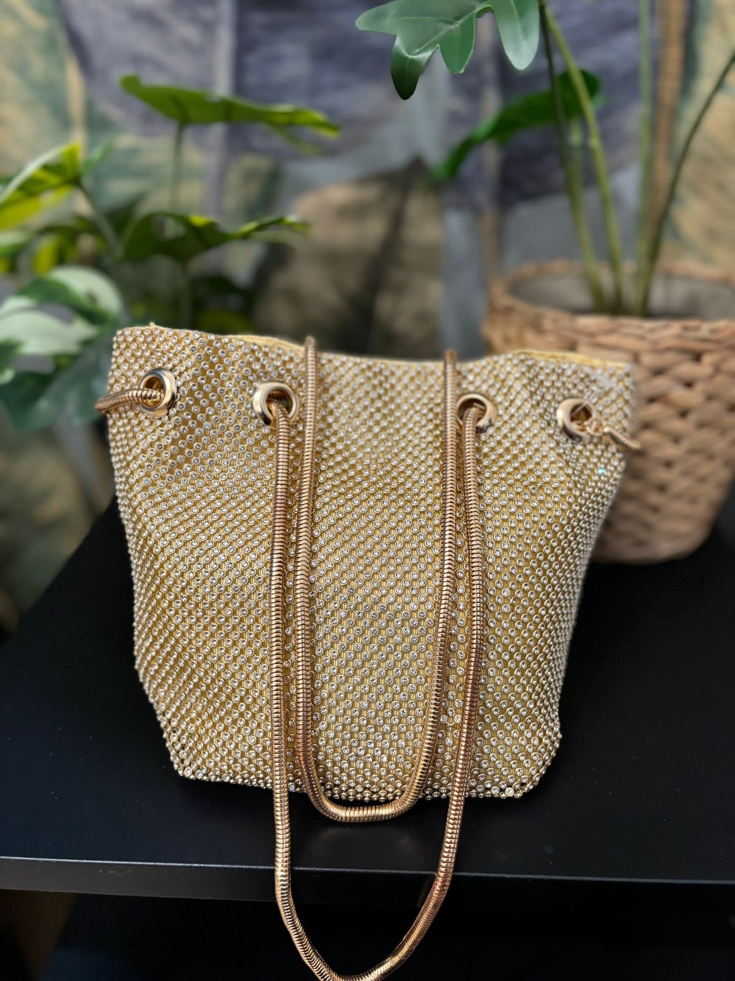 Borsa lurex oro