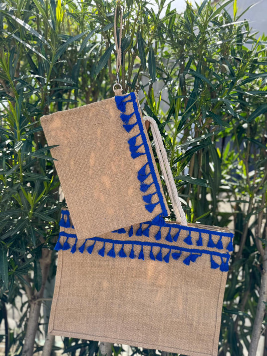 Borsa frange  in juta