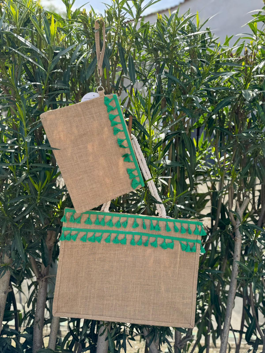 Borsa frange  in juta
